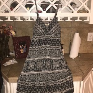 Gray and White Dress